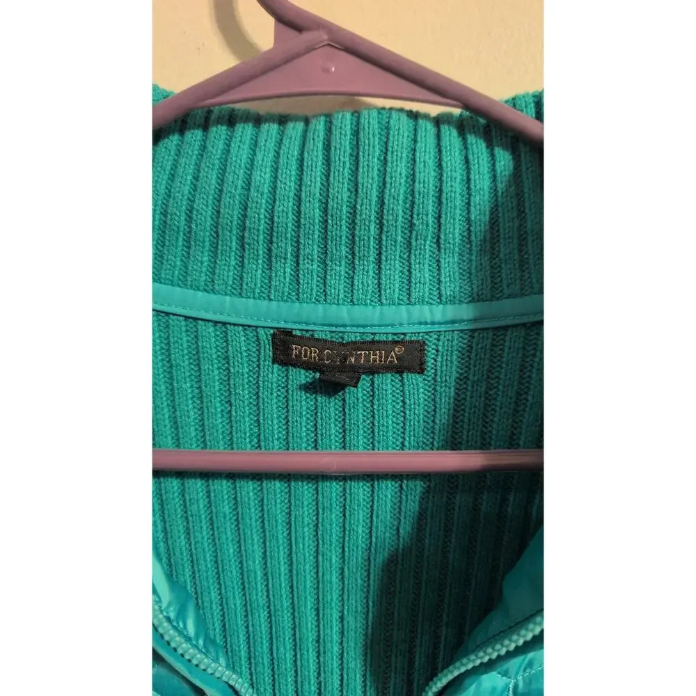 For Cynthia Full-Zip Quilted & Sweater Jacket - Picture 4 of 5